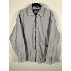 SCOTTEVEST TEC Mens Gray Lightweight Full Zip Travel Jacket Large Multi Pock